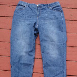 Just my size Hanes Classic Fit Slighlty distressed ladies jeans 16WS~Nice